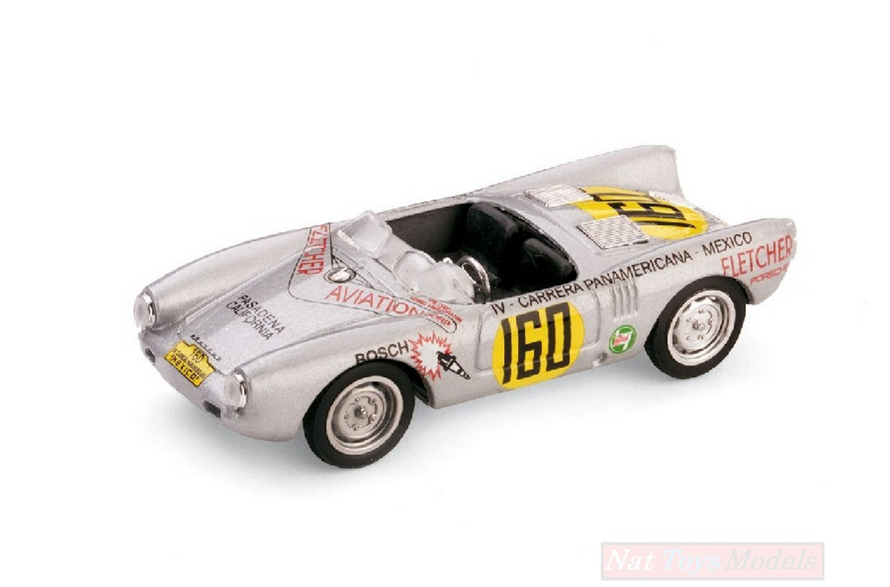 MODELLINO IN SCALA COMPATIBILE CON PORSCHE 550 RS N.160 CARRERA MEXICO 1953 1:43 BRUMM BM0235B