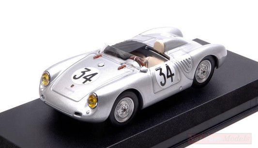 MODELLINO IN SCALA COMPATIBILE CON PORSCHE 550 RS N.34 10th LM 1958 "FRANC" (J.DEWES)-J.KERGUEN 1:43 BEST MODEL BT9708