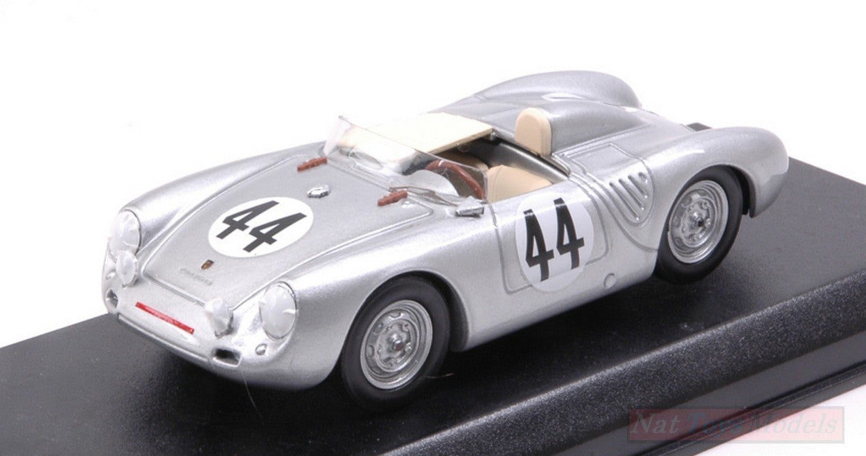 MODELLINO IN SCALA COMPATIBILE CON PORSCHE 550 RS N.44 8th (WINNER CL.) 12 H SEBRING 1957 BUNKER-WALLACE BEST MODEL BT9722