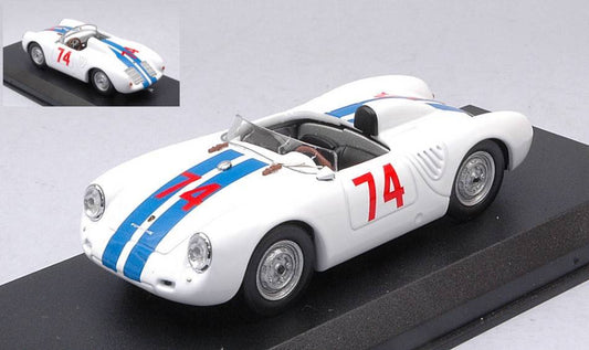 MODELLINO IN SCALA COMPATIBILE CON PORSCHE 550 RS N.74 NASSAU MEMORIAL TROPHY RACE 1958 DON SESSLAR 1:43 BEST MODEL BT9823