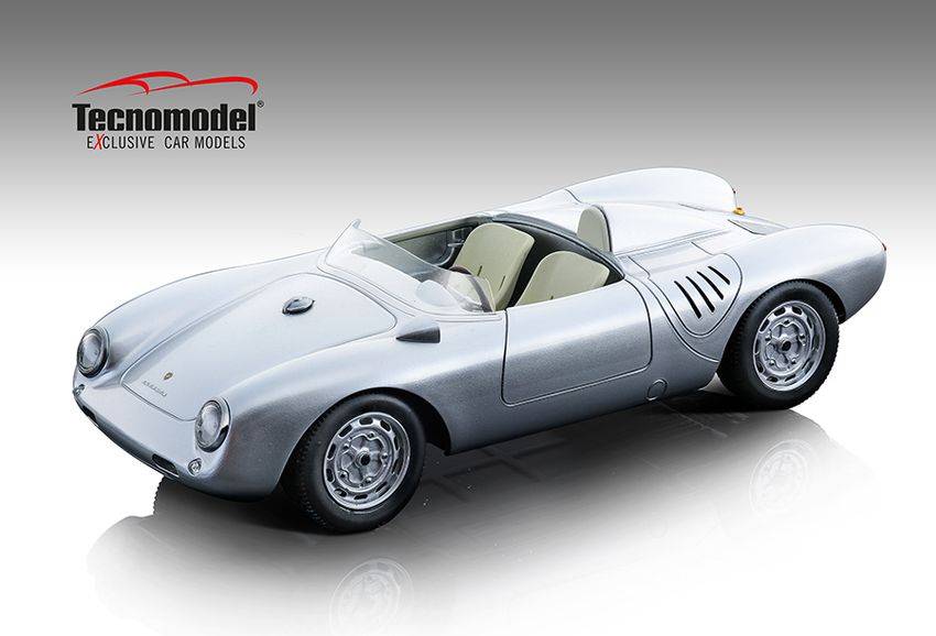 MODELLINO IN SCALA COMPATIBILE CON PORSCHE 550A 1957 PRESS VERSION 1:18 TECNOMODEL TMD18141D