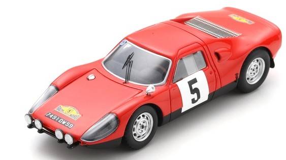 MODELLINO IN SCALA COMPATIBILE CON PORSCHE 904 GTS N.5 RALLY DES ROUTES DU NORD 1967 R.DUTOIT-J.MOREL 1:43 SPARK MODEL SF167