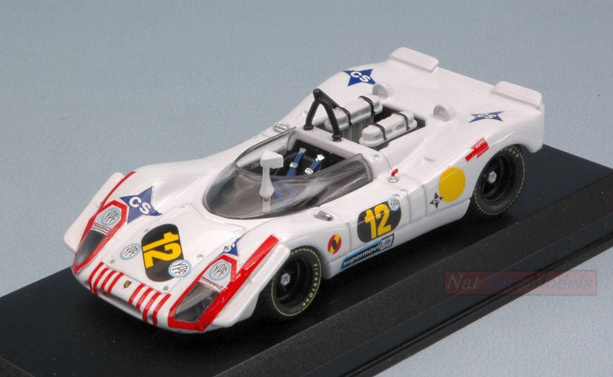 MODELLINO IN SCALA COMPATIBILE CON PORSCHE 908/02 N.12 2nd 1000 KM B.AIRES 1970 A.SOLER ROIG-J.RINDT 1:43 BEST MODEL BT9686