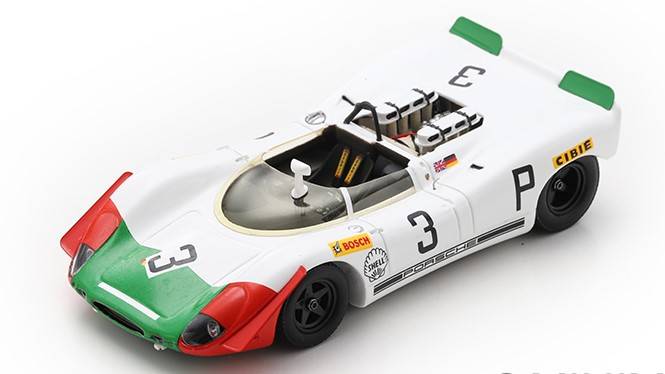 MODELLINO IN SCALA COMPATIBILE CON PORSCHE 908-2 N.3 3rd 1000 KM NURBURGRING 1969 V.ELFORD-K.AHRENS 1:43 SPARK MODEL SG825