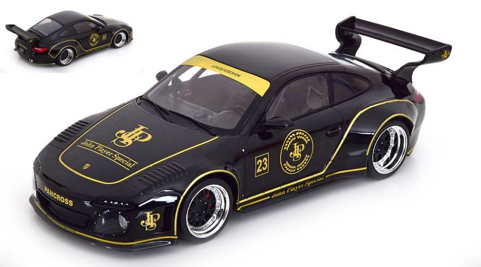 MODELLINO IN SCALA COMPATIBILE CON PORSCHE 911 (997) RWB OLD & NEW 2020 JPS BLACK 1:18 MODELCARGROUP MCG18326