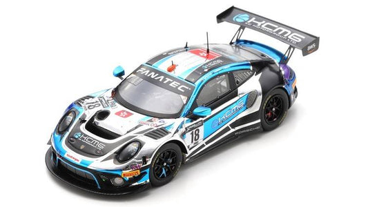 MODELLINO IN SCALA COMPATIBILE CON PORSCHE 911 GT3 N.18 24 H SPA 2021 LIBERATI-IMPERATORI-BURDON 1:43 SPARK MODEL SB440