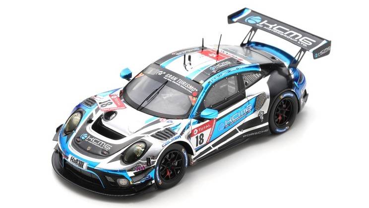 SCALE MODEL COMPATIBLE WITH PORSCHE 911 GT3 N.18 NURBURGRING 2021 IMPERATORI-BURDON-LIBERATI-HO 1:43 SPARK MODEL SG775