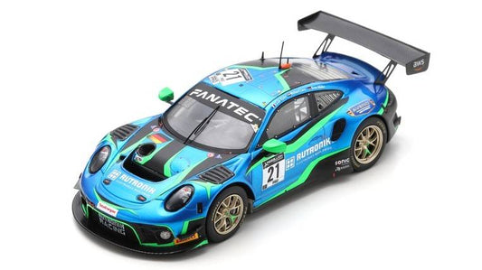 MODELE REDUIT COMPATIBLE AVEC PORSCHE 911 GT3 N.21 24 H SPA 2021 MULLER-LIETZ-ESTRE 1:43 SPARK MODEL SB479