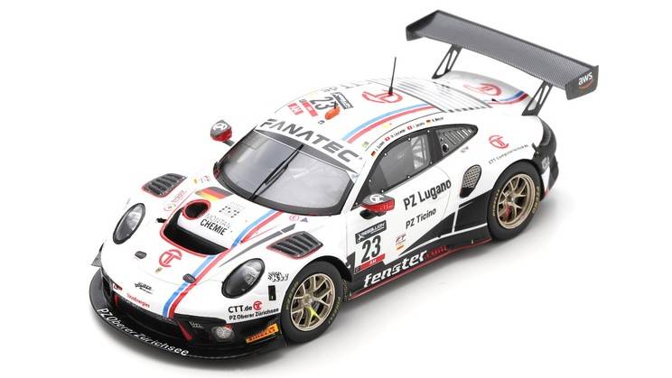 SCALE MODEL COMPATIBLE WITH PORSCHE 911 GT3 N.23 SCHELL-JACOMA-LEUTWILER-MENZEL 1:43 SPARK MODEL SB461