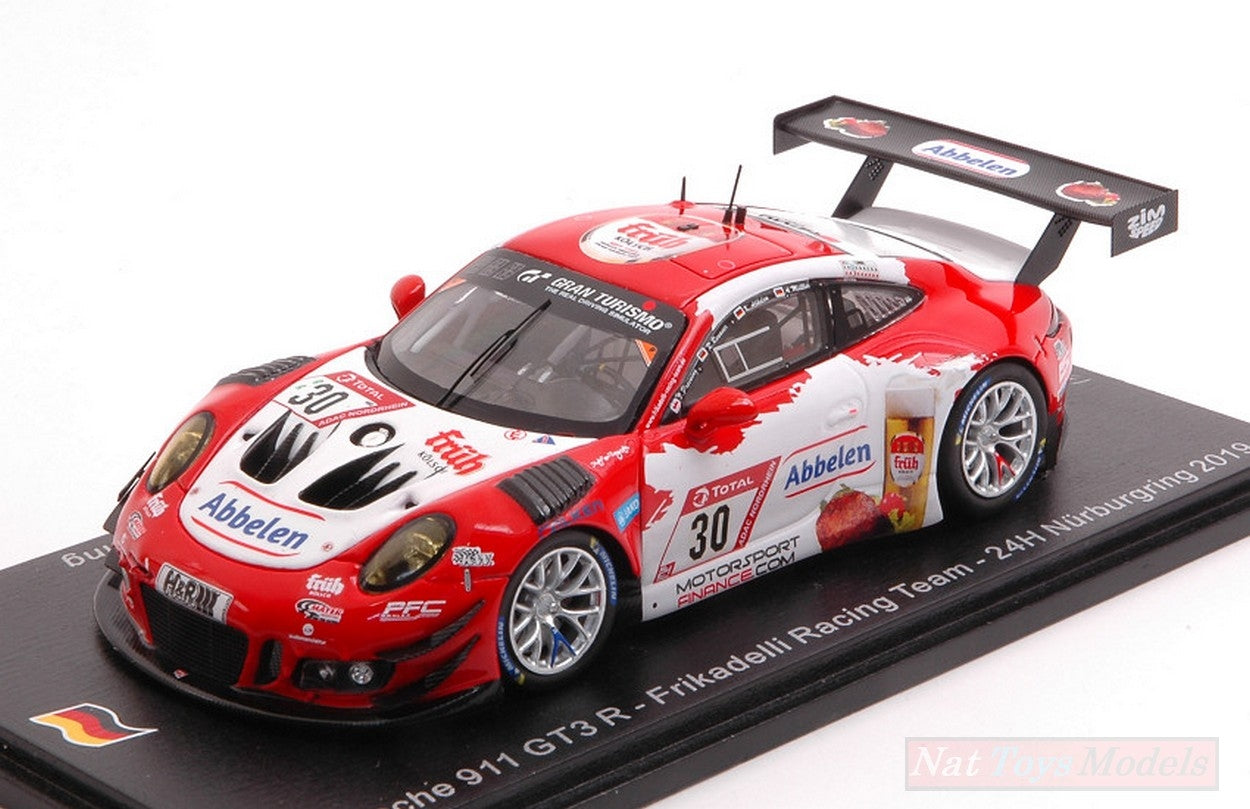 MODELLINO IN SCALA COMPATIBILE CON PORSCHE 911 GT3 N.30 24 H NURB.2019 MULLER-RENAUER-PREINING-ABB.1:43 SPARK MODEL SG548