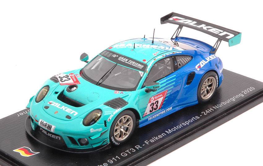 SCALE MODEL COMPATIBLE WITH PORSCHE 911 GT3 N.33 24 H NURBURGRING 2020 BACHLER-MULLER-WERNER 1:43 SPARK MODEL SG690