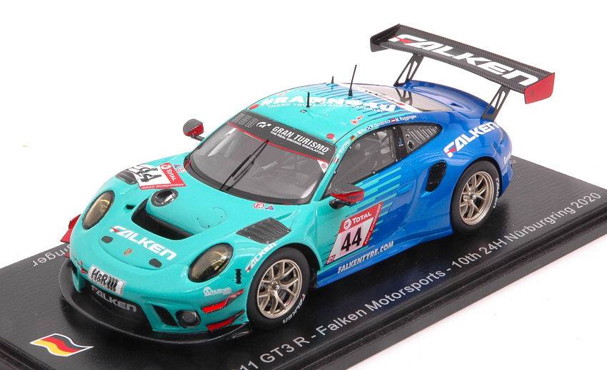 SCALE MODEL COMPATIBLE WITH PORSCHE 911 GT3 N.44 24 H NURBURGRING 2020 MULLER-BACHLER-DUMBRECK 1:43 SPARK MODEL SG689