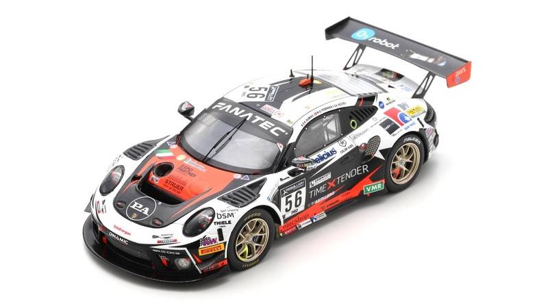 MODELE REDUIT COMPATIBLE AVEC PORSCHE 911 GT3 N.56 24 H SPA 2021 DUMAS-RIZZOLI-PEDERSEN 1:43 SPARK MODEL SB475