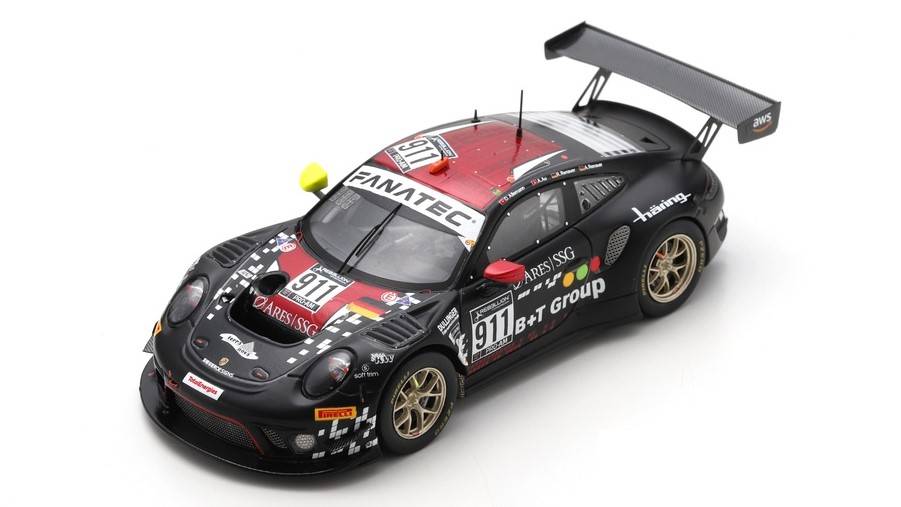 MODELLINO IN SCALA COMPATIBILE CON PORSCHE 911 GT3 N.911 24 H SPA 2021 AU-ALLEMANN-A.RENAUER-R.RENAUER 1:43 SPARK MODEL SB451