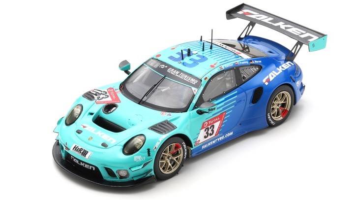 SCALE MODEL COMPATIBLE WITH PORSCHE 911 GT3 R N.33 24 H NURBURGRING 2021 BACHLER-WERNER-ARNOLD-P 1:43 SPARK MODEL SG758