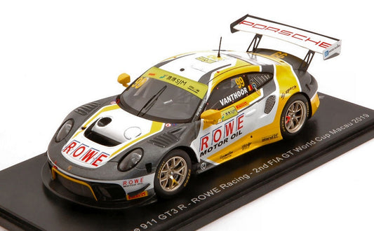 MODELE REDUIT COMPATIBLE AVEC PORSCHE 911 GT3 R N.99 2ème COUPE DU MONDE FIA GT MACAO 2019 L.VANTHOOR 1:43 SPARK MODEL SA210