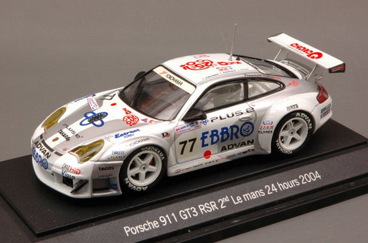 SCALE MODEL COMPATIBLE WITH PORSCHE 911 GT3 RSR N.77 12th LM 2004 (2nd LMGT) KUROS.-ORIDO-NISH.1:43 EBBRO EB43600