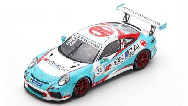 MODELLINO IN SCALA COMPATIBILE CON PORSCHE 911 GT3 VUP N.24 CARRERA CUP JAPAN 2020 TSUBASA KONDO 1:43 SPARK MODEL SJ099