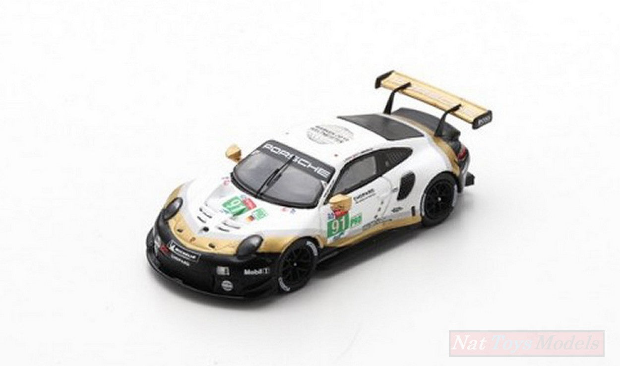 SCALE MODEL COMPATIBLE WITH PORSCHE 911 RSR N.91 2nd LMGTE PRO LM 2019 LIETZ-BRUNI-MAKOWIECKI 1:87 SPARK MODEL S87150