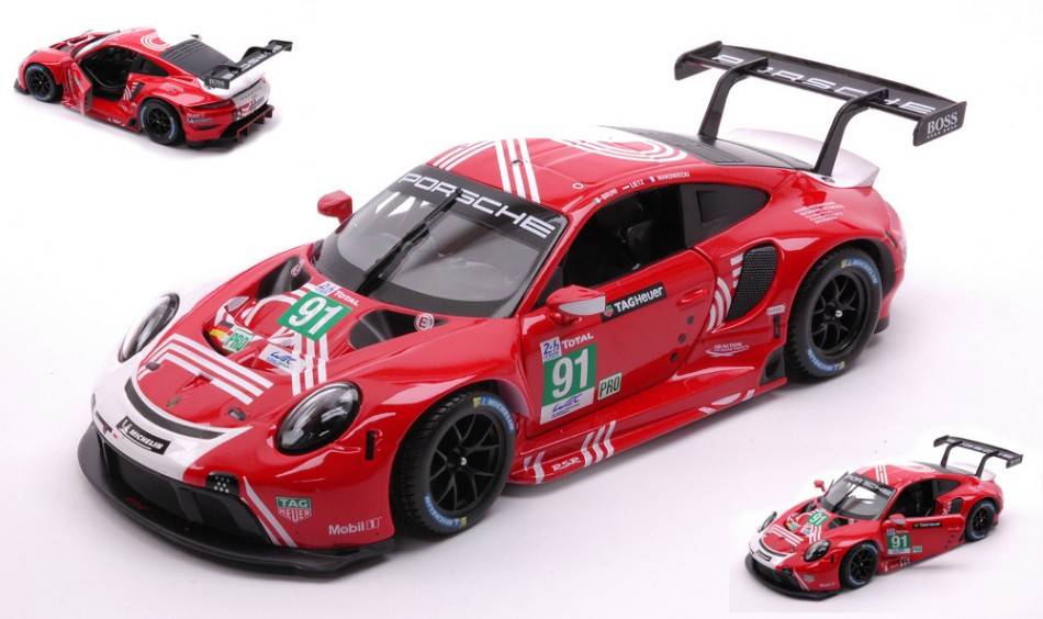 MODELLINO IN SCALA COMPATIBILE CON PORSCHE 911 RSR N.91 LM 2020 1:24 BURAGO BU28016