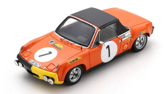 MODELLINO IN SCALA COMPATIBILE CON PORSCHE 914/6 N.1 MARATHON DE LA ROUTE 1970 LARROUSSE-MARKO-HALDI SPARK MODEL S2864