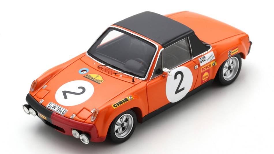 MODELLINO IN SCALA COMPATIBILE CON PORSCHE 914/6 N.2 MAR.D.LA ROUTE 1970 BALLOTLENA-KOOB-STEKKONIG 1:43 SPARK MODEL S2866