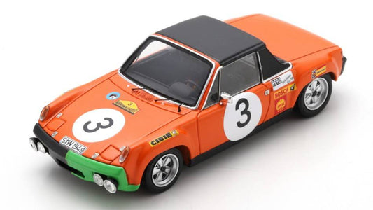 MODELLINO IN SCALA COMPATIBILE CON PORSCHE 914/6 N.3 MARATHON DE LA ROUTE 1970 WALDEGAARD-ANDERSSON-CHA SPARK MODEL S2865