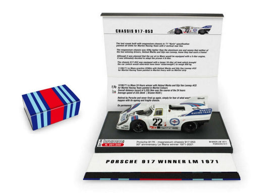 MODELLINO IN SCALA COMPATIBILE CON PORSCHE 917K MARTINI N.22 WINNER LM 1971 MARKO-VAN LENNEP 1:43 BRUMM BMS2104