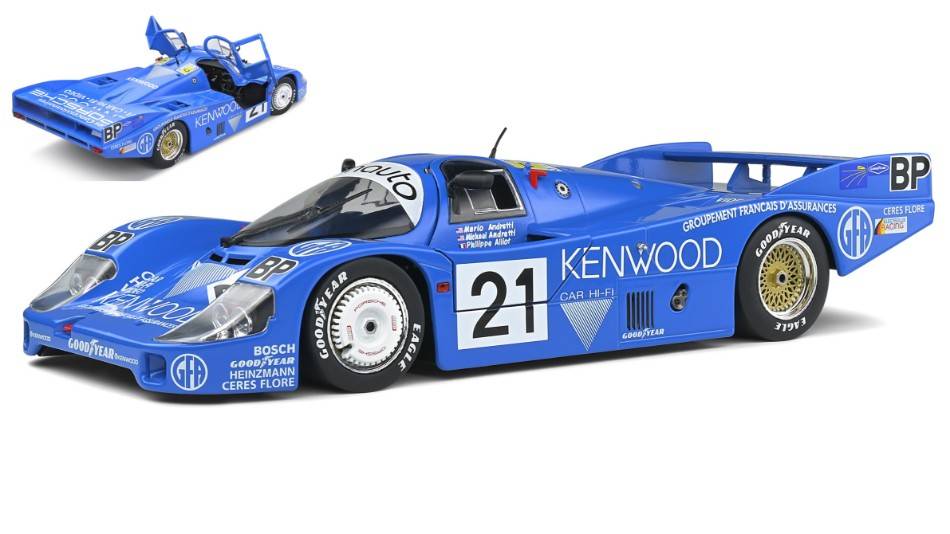 MODELLINO IN SCALA COMPATIBILE CON PORSCHE 956 LH N.21 LM 1983 ANDRETTI-ANDRETTI-ALLIOT 1:18 SOLIDO SL1805504