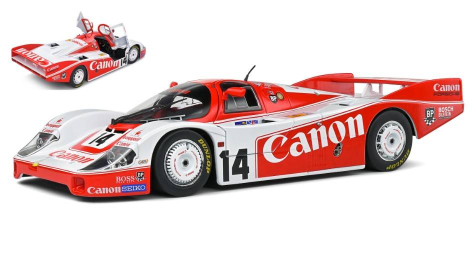 MODELLINO IN SCALA COMPATIBILE CON PORSCHE 956 TURBO N.14 24h LE MANS 1983 J.PALMER/R.LLOYD 1:18 SOLIDO SL1805506