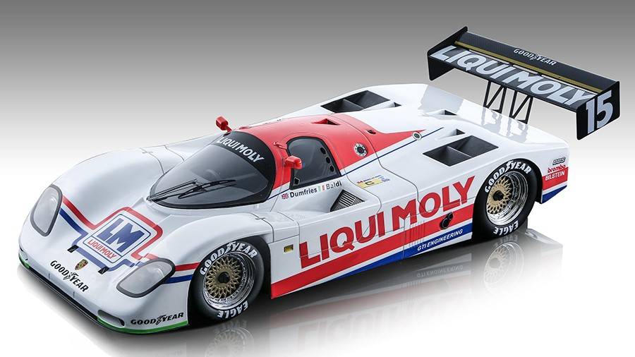 MODELLINO IN SCALA COMPATIBILE CON PORSCHE 962 C GTI N.15 1000 KM BRANDS HATCH 1987 BALDI/DUMFRIES 1:18 TECNOMODEL TMD18169D