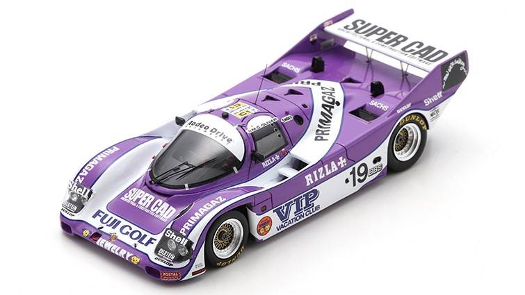 MODELLINO IN SCALA COMPATIBILE CON PORSCHE 962 C N.19 26th LM 1990 COHEN OLIVAR-LEE DAVEY-IKETANI 1:43 SPARK MODEL S9882