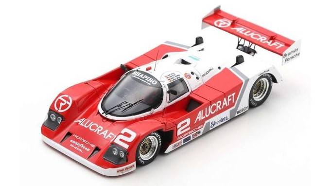 MODELLINO IN SCALA COMPATIBILE CON PORSCHE 962 C N.2 4th 24 H DAYTONA 1990 GROHS-STUCK-HERZOG-HAYWOOD 1:43 SPARK MODEL US243