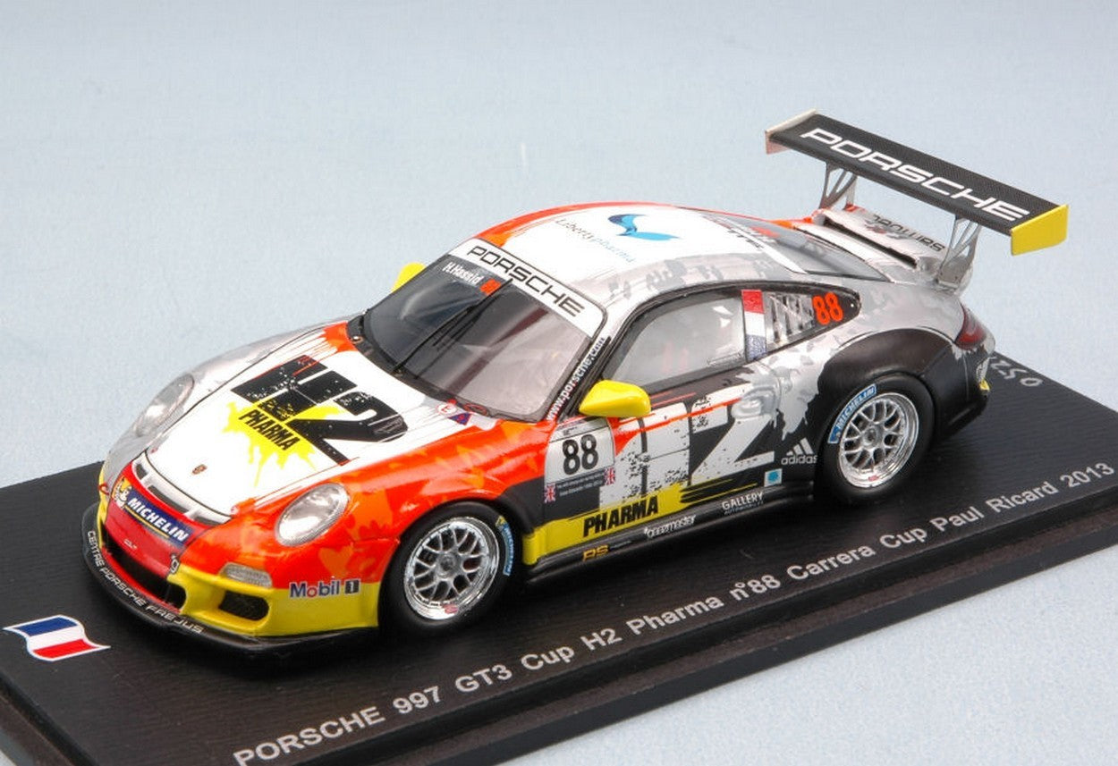 SCALE MODEL COMPATIBLE WITH PORSCHE 997 GT3 N.88 CARRERA CUP PAUL RICARD 2013 H.HASSID 1:43 SPARK MODEL SF073