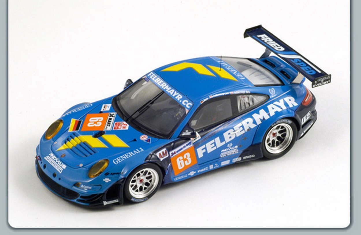 SCALE MODEL COMPATIBLE WITH PORSCHE 997 GT3 RSR N.63 LM 2011 1:43 SPARK MODEL S3421