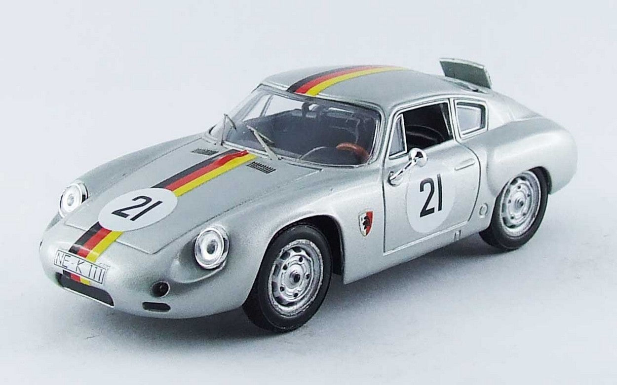 MODELLINO IN SCALA COMPATIBILE CON PORSCHE ABARTH N.21 1000 Km PARIGI 1962 LINGUE-KOCH 1:43 BEST MODEL BT9535