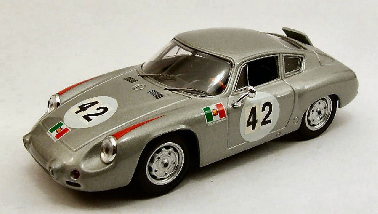 MODELLINO IN SCALA COMPATIBILE CON PORSCHE ABARTH N.42 6th TARGA FLORIO 1962 H.HERRMANN-H.LINGE 1:43 BEST MODEL BT9384