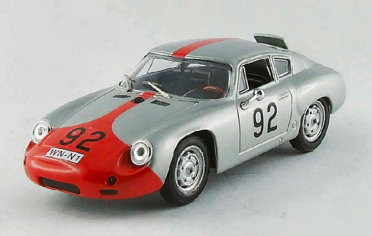 MODELLINO IN SCALA COMPATIBILE CON PORSCHE ABARTH N.92 6th T.FLORIO 1961 PUCCI-STRAHLE 1:43 BEST MODEL BT9518