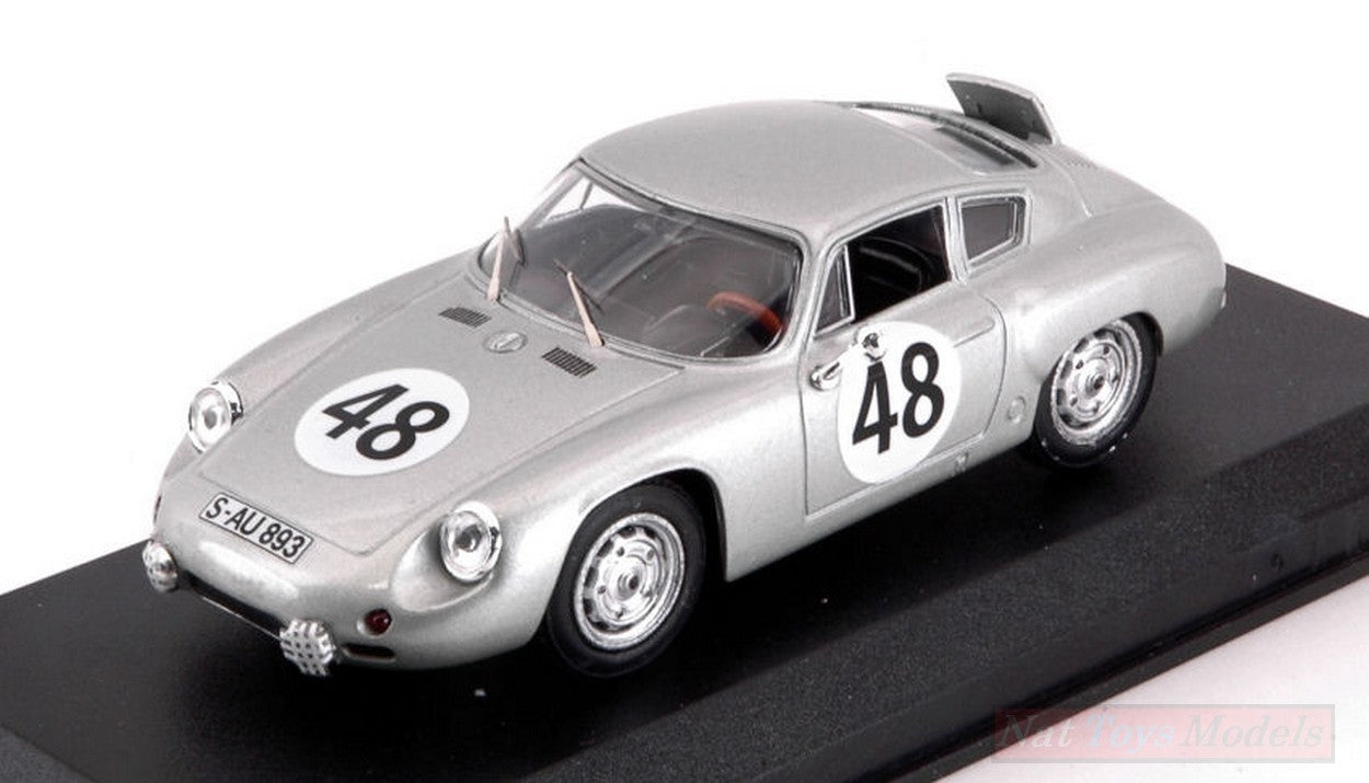 SCALE MODEL COMPATIBLE WITH PORSCHE CARRERA ABARTH N.48 7th 12 H SEBRING 1962 GURNEY-HOLBERT 1:43 BEST MODEL BT9740