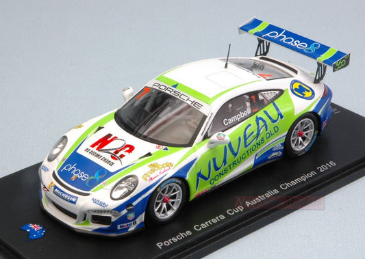 SCALE MODEL COMPATIBLE WITH PORSCHE CARRERA CUP AUSTRALIA CHAMPION 2016 MATT CAMPBELL 1:43 SPARK MODEL AS022