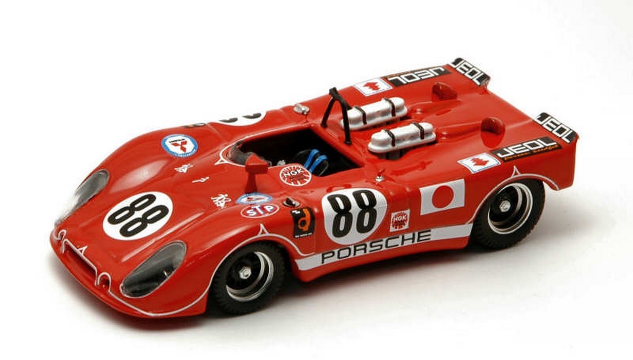 MODELLINO IN SCALA COMPATIBILE CON PORSCHE FLUNDER N.88 WINNER 250 Km FUJI 1971 H.KAZATO 1:43 BEST MODEL BT9331