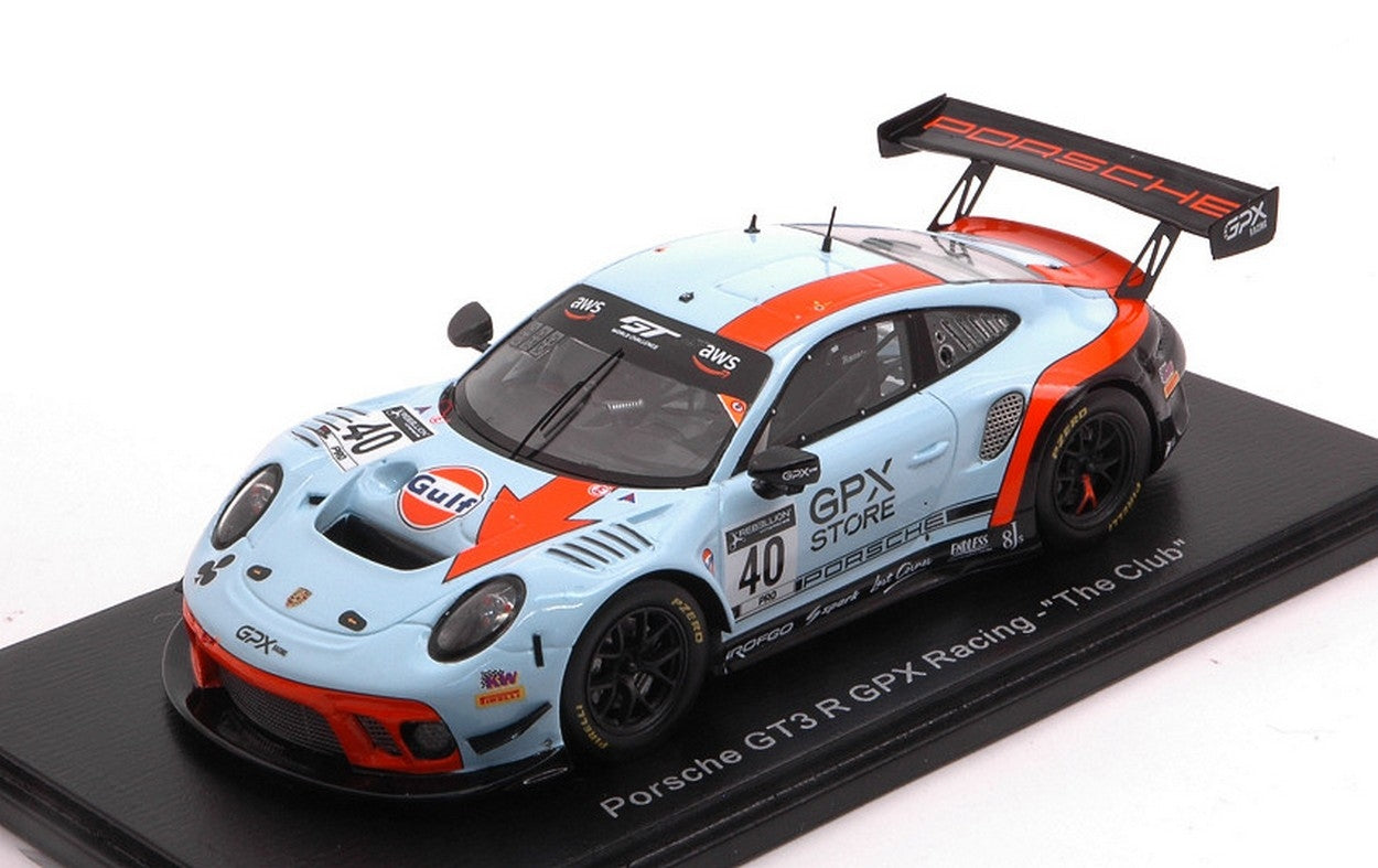 SCALE MODEL COMPATIBLE WITH PORSCHE GT3 R GPX RACING N.40 THE CLUB 1:43 SPARK MODEL SP324