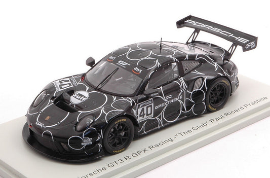 SCALE MODEL COMPATIBLE WITH PORSCHE GT3 R GPX RACING N.40 THE CLUB PAUL RICARD PRICARD PRACTICE 1:43 SPARK MODEL SP326