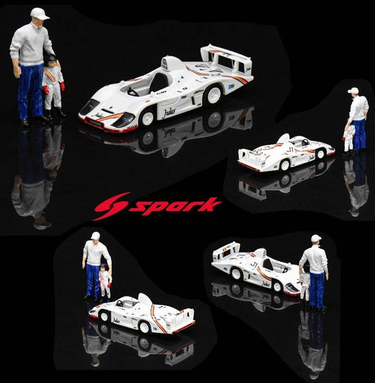 MODELLINO IN SCALA COMPATIBILE CON PORSCHE LITTLE BIG MANS SET WITH FIGURINE 1:43 SPARK MODEL S7840