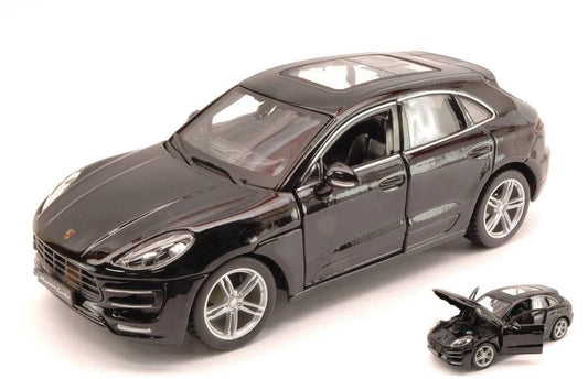 MODELLINO IN SCALA COMPATIBILE CON PORSCHE MACAN 2013 BLACK 1:24 BURAGO BU21077BK