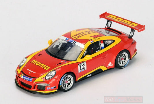 SCALE MODEL COMPATIBLE WITH PORSCHE MOBIL 1 MOMO SUPERCUP N.12 2015 JAAP VAN LAGEN 1:43 SPARK MODEL SI003