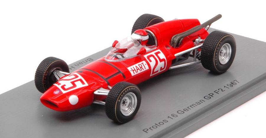 MODELLINO IN SCALA COMPATIBILE CON PROTOS 16 BRIAN HART 1967 N.25 GERMAN GP F2 1:43 SPARK MODEL S7565