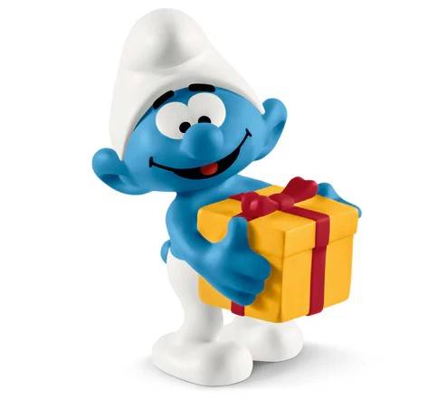 SCALE MODEL COMPATIBLE WITH SMURF WITH GIFT
 SCHLEICH SCH20816 DIE CAST