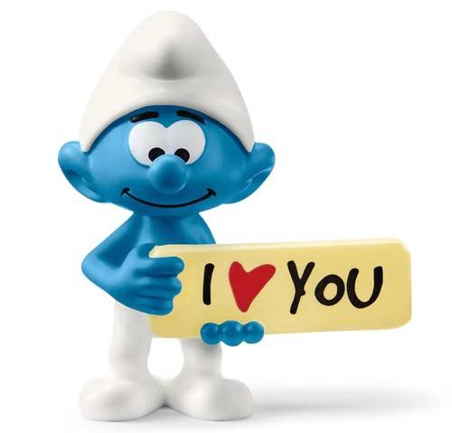 SCALE MODEL COMPATIBLE WITH SMURF I LOVE YOU SCHLEICH SCH20823 3D FIGURES