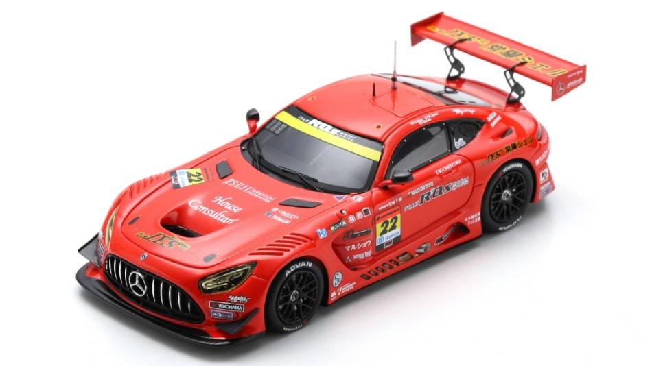 MODELLINO IN SCALA COMPATIBILE CON R'Qs AMG GT3 N.22 SUPER GT300 2023 H.WADA-M.JYONAI-M.KANO 1:43 SPARK MODEL SGT075